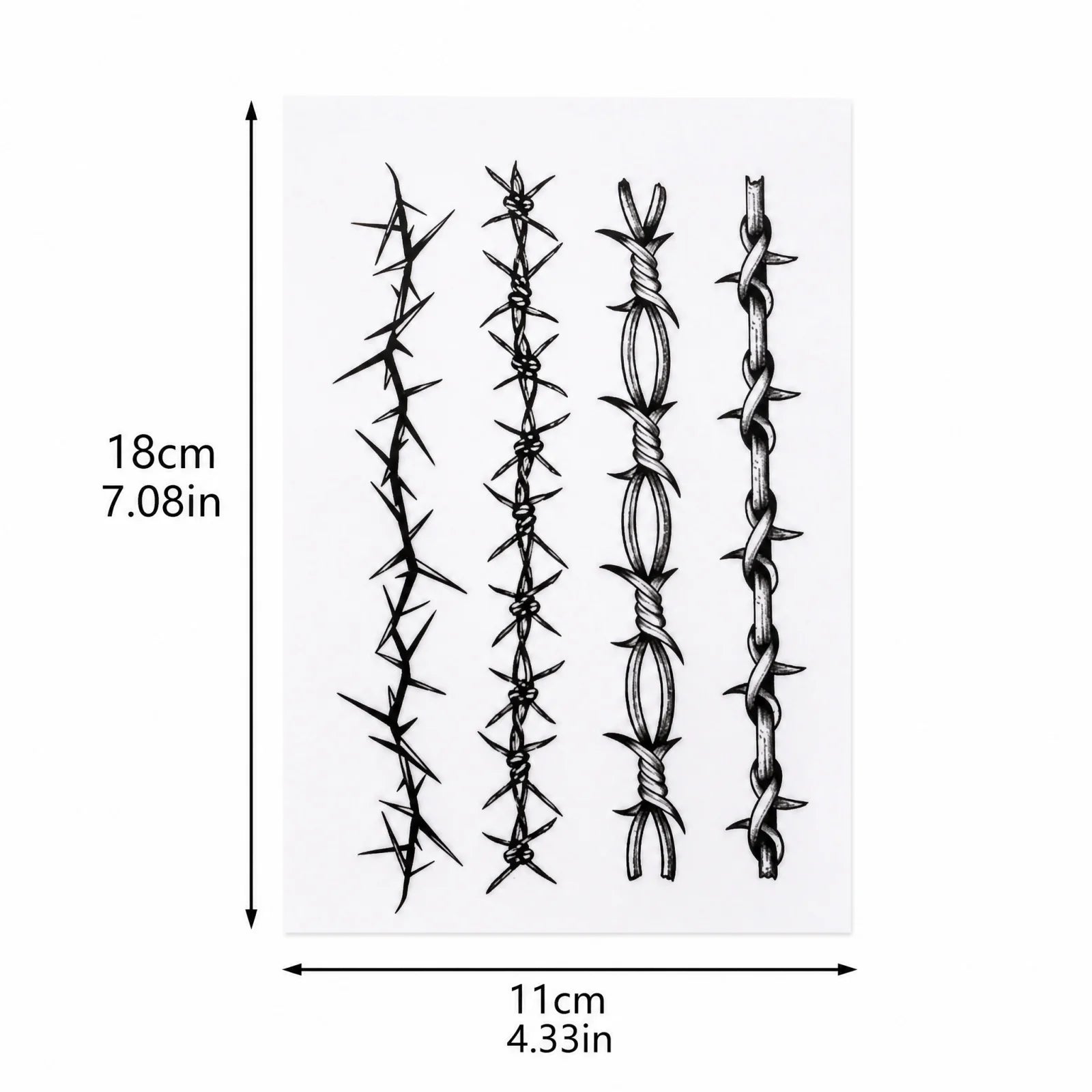 1pc Thorn Armband Waterproof Long-lasting Temporary Tattoo Stylish Semi-permanent Arm Tattoo Sticker Cosplay Effect Products Qme