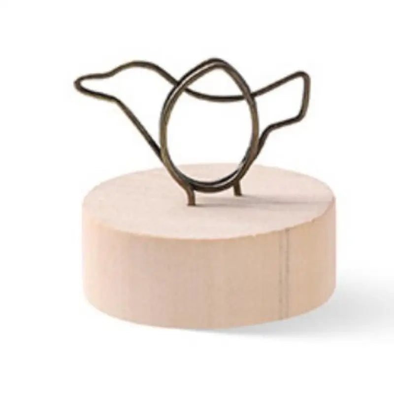 Mini Wooden Base Metal Photo Holders Creative Design Decor Photos Qme R