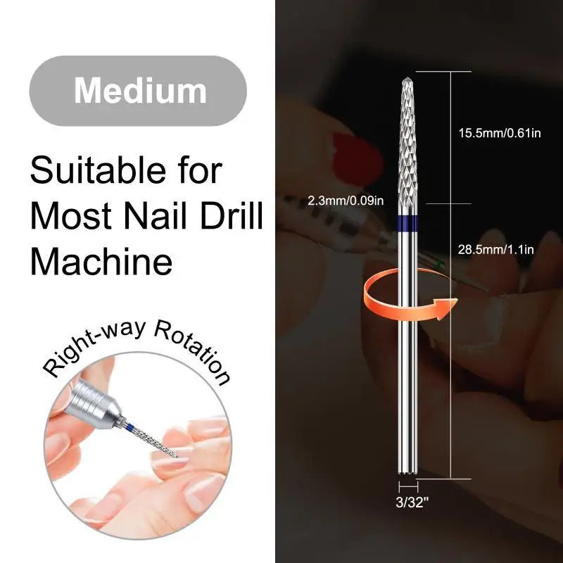 Tungsten Carbide Nail Drill Bits Durable Sharp Tip Low Friction Qme