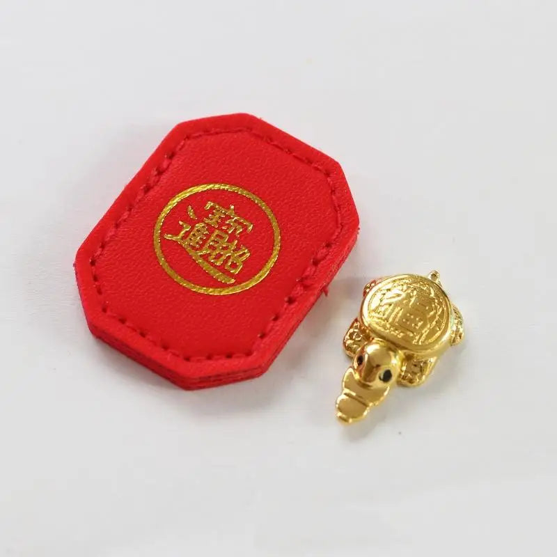 Fengshui Lucky Turtle Wallet Charm Money-biting Turtle Ornaments Decor For Longevity Protection & Financial Stability Qme A3