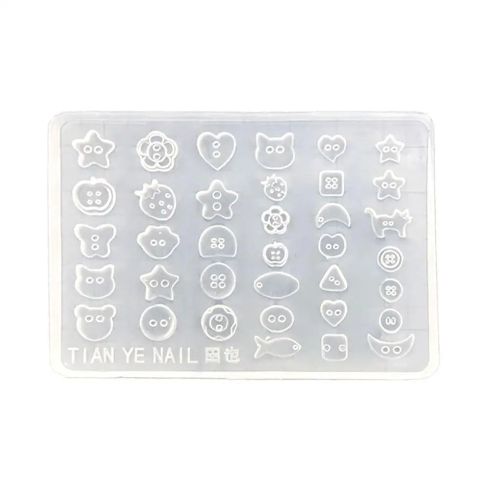 Silicone Nail Art Molds, Easy To Use Non-Stick For Resin & Gel Small Button Shape Perfect For Nail Art, Resin Jewelry, Earrings Qme