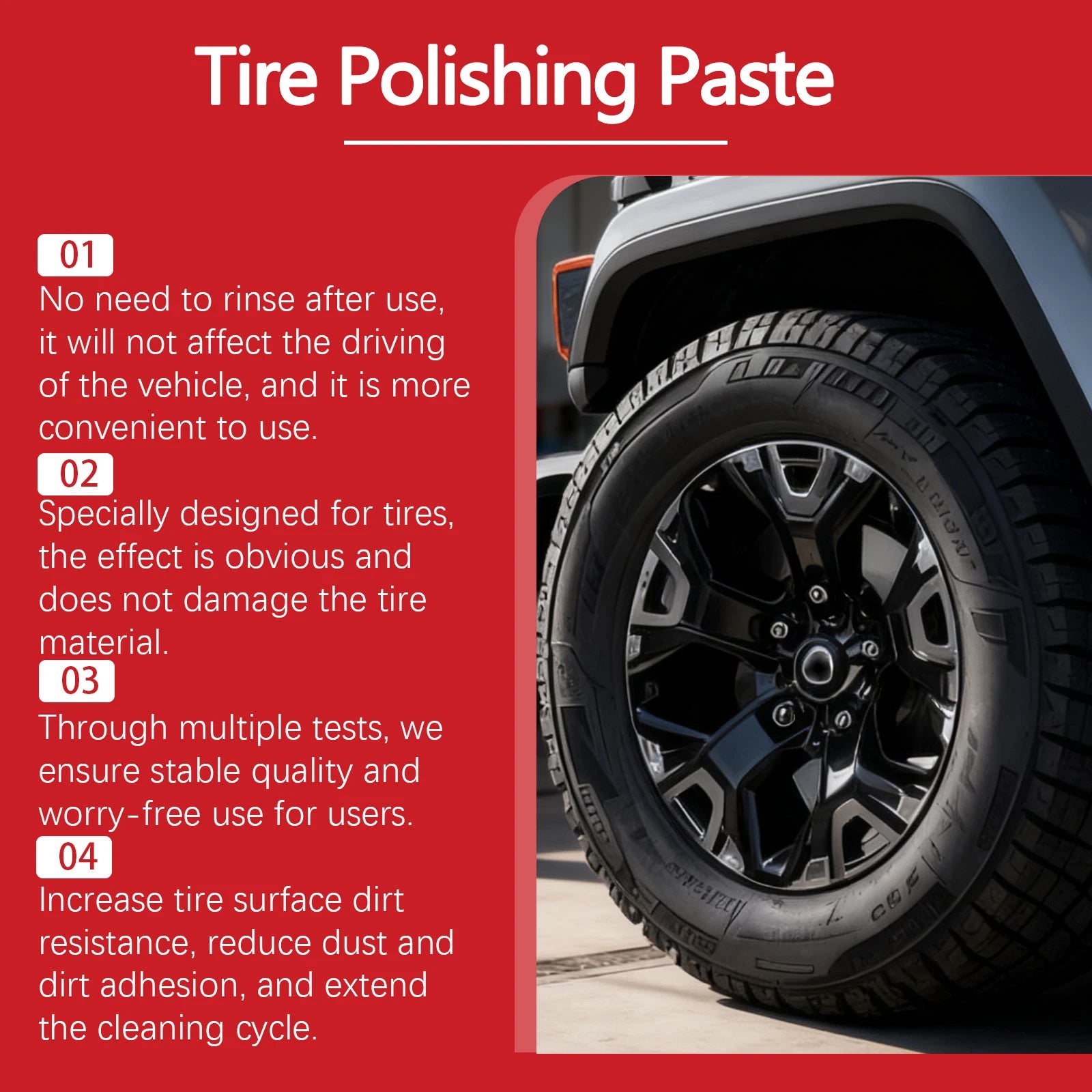 HOMONTH Tire Polishing Paste Automotive Refurbishing Maintenance Qme