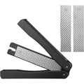 Portable Diamond Knife Sharpener 400 600 Grit Double Sided Foldable Qme 1pc 23.8x2.2cm