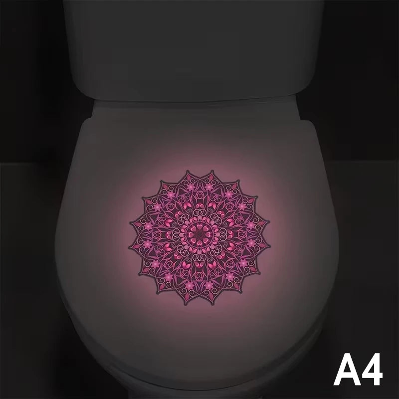Bathroom Decal Lotus Mandala Wall Sticker Home Decor Stickers Qme A4
