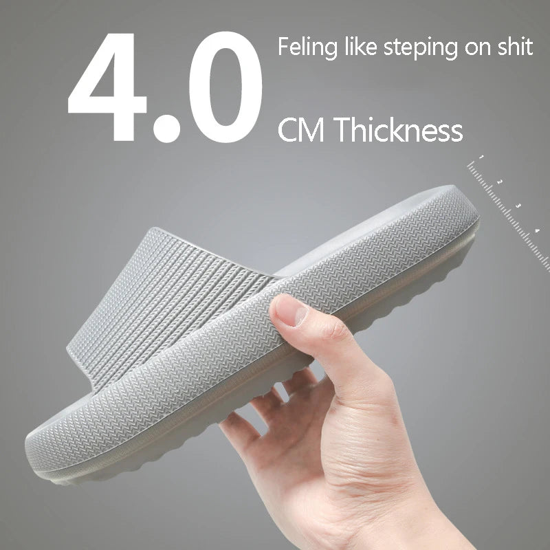 Cloud Sliders Women Men Non-Slip Bathroom Slippers Summer Soft Flip Flop Pillow Sliders Platform Pool Sliders Shower Shoes for I Qme