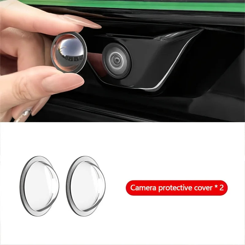 Universal Car Camera Lens Protector,Rear View Backup Camera Cover,360° Camera Protection,Anti Scratch Waterproof Accessory-2Pcs Qme