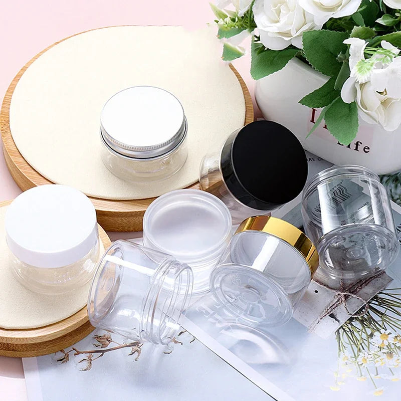 Travel Face Cream Jar Empty Plastic Cosmetic Makeup Bottle Qme