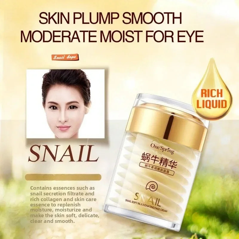 Skincare Snail Collagen Cream Anti Aging Whiten Skin Face Fade Dark Qme