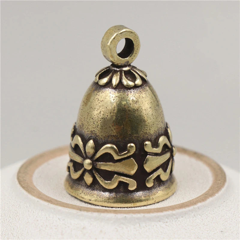 Decor Hanging Ornament Bell Pendant Jingle Brass Vintage Keyring Qme