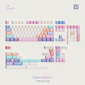 CHOSFOX&ET 149 Keys PBT Keycaps Customized Five Sided Hot Sublimation Balloon Parties Cherry Height Mechanical Keyboard DIY Qme qiqiupaidui keycaps