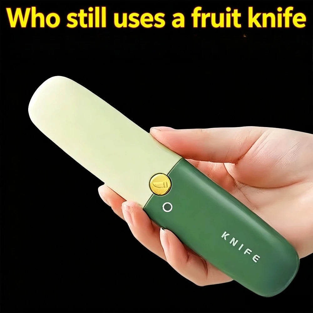 2-in-1 Multifunctional Fruit Peeler Knife, Portable Vegetable Peeler with Protective Cover, Blade for Kitchen & Travel Qme