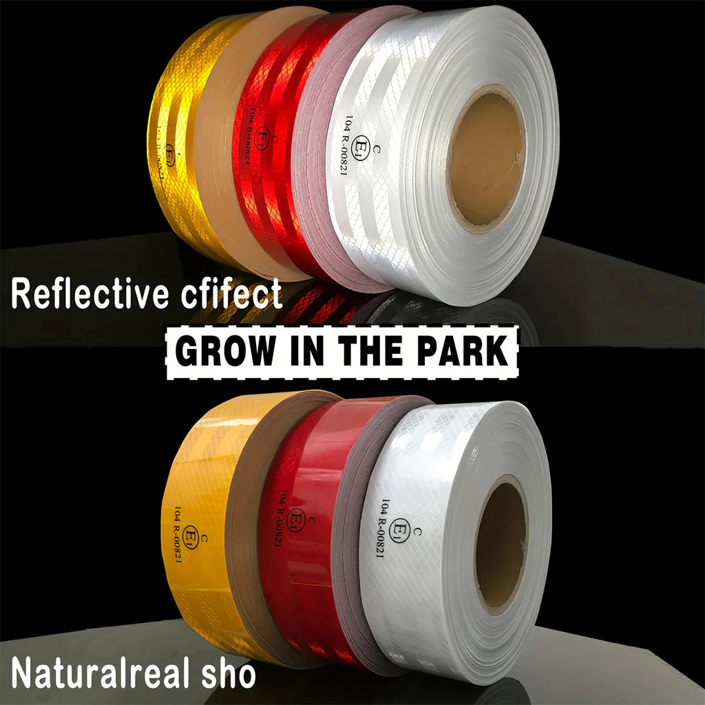 car Reflective Tapes 104R Waterproof Retro Reflective Conspicuity Self Adhesive Road Safety Warning Sticker Reflectors For Truck Qme