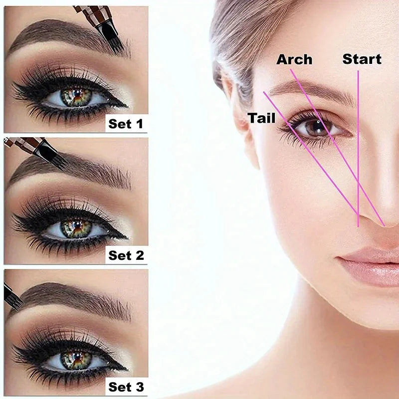 5 Colors Optional Beginner Eyebrow Pencil Long-lasting Natural Female Qme