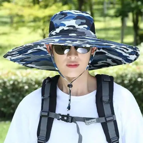 Big Head 60-65cm Circumference Large Number Hat Man Summer Outdoor Sun Hat Outdoor Fisherman Fishing Cap Cap Mountaineering Qme BU circumference60-65cm