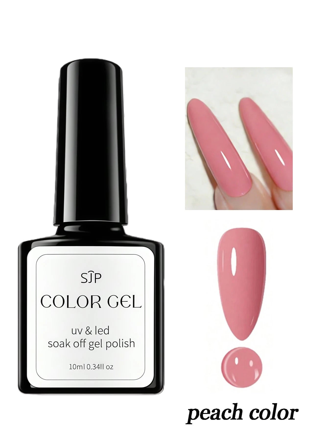 1 5-piece Pink Nail Polish Semi-permanent UV Gel DIY Spring Summer Art Qme peach color