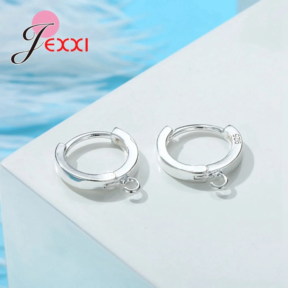 New Arrival Genuine 925 Sterling Silver Color Earrings Findings Fashion Jewelry Accessories Support Wholesale/Retail/Drop Ship Qme
