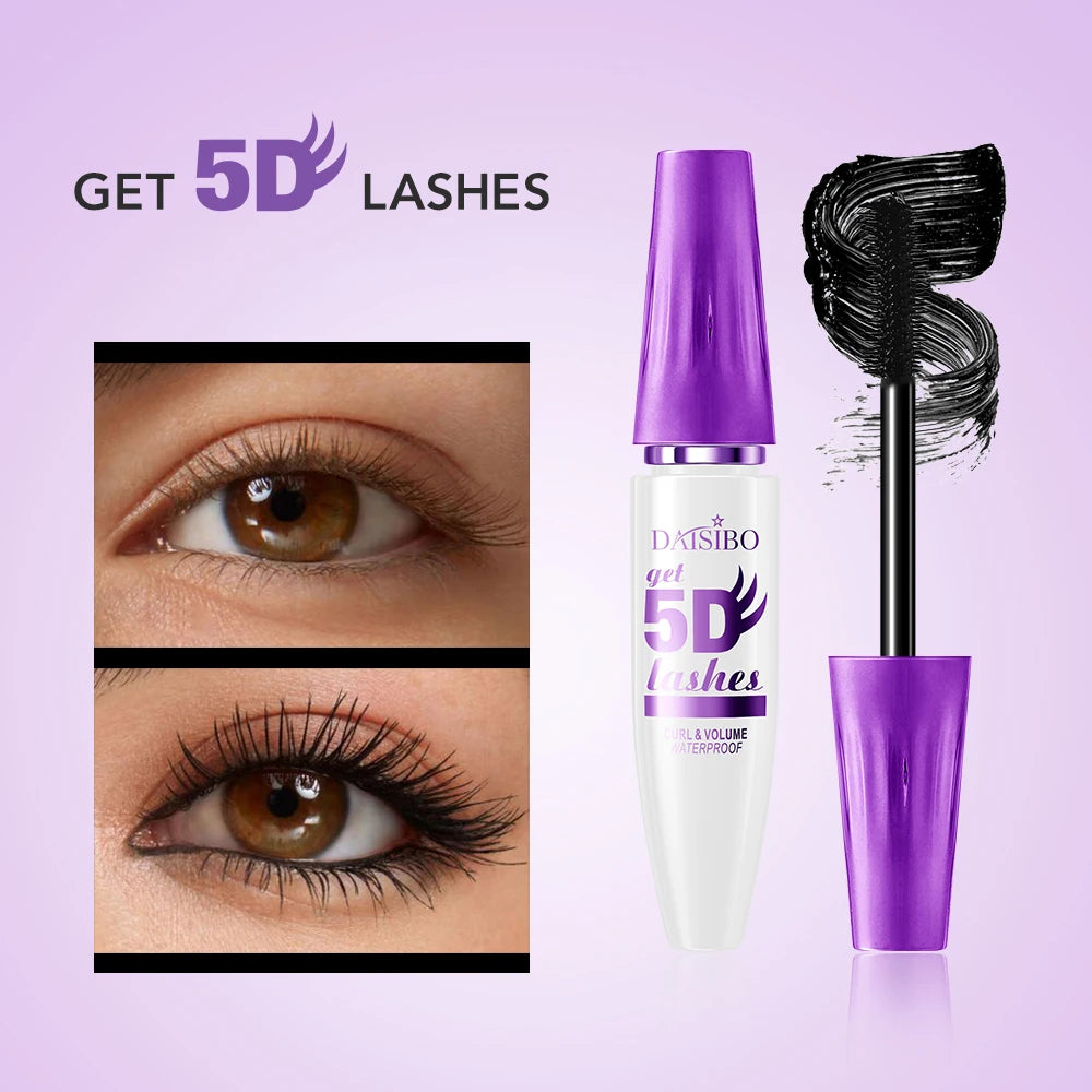 Eye Black Waterproof Sweat Proof Non Smudging Curly Thick Durable Qme