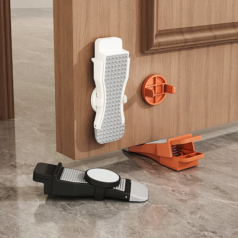 Adjustable Height Door Stopper Wedge Non-slip Rubber Home Office Qme