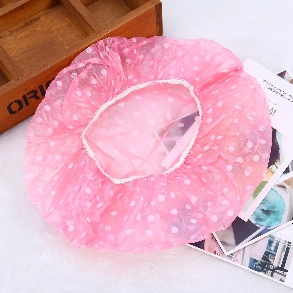 3pz Impermeabile Cuffia Doccia Elastico Per Capelli Shower Bath Hat Bath Hat Bathing Hat Waterproof Bath Hat Shower Bath Hat Qme as pic