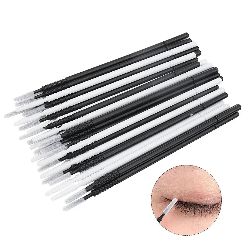 100PCS Disposable Spiral Mascara Brush Handle Microbrush Applicator Lashes Brushes Eyelash Extension Makeup Tools Qme