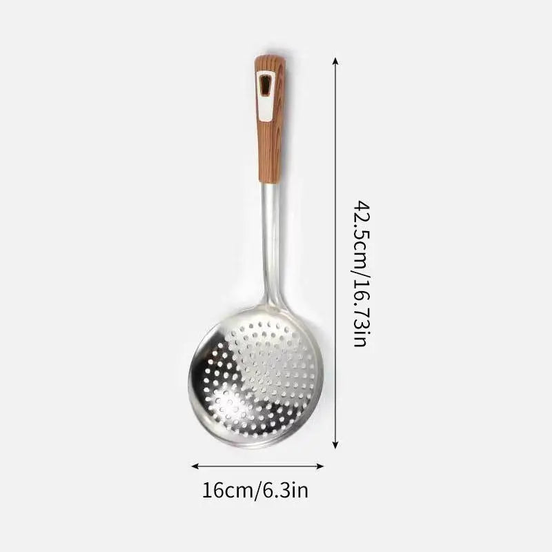 Thickened Stainless Steel Colander Filter Spoon Multifunctional Oval Qme L