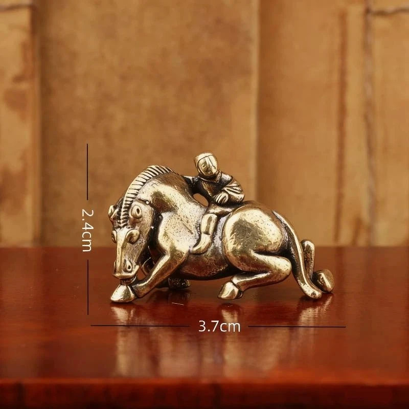 Home Office Desktop Decoration 2026 Year Horse Brass Feng Shui Qme A1
