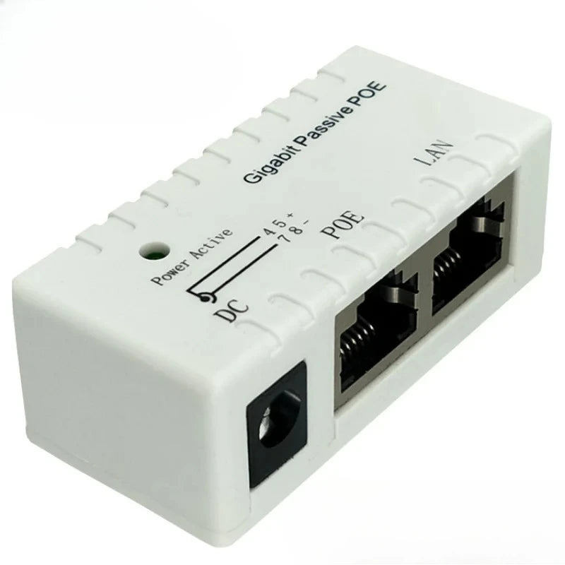 10pcs 1000Mbps Gigabit Single-port Passive POE Injector Power Splitter for IP Camera POE Adapter Module Accessories POE DC12-48v Qme