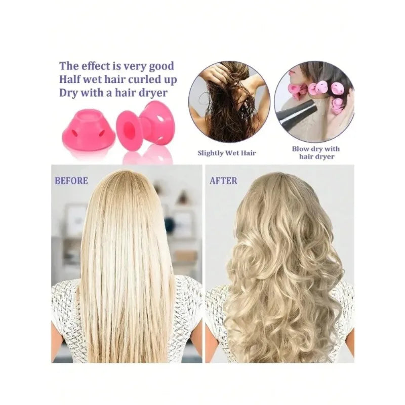 Heatless Curling Rods No Heat Overnight Styling Tool Women Natural Qme