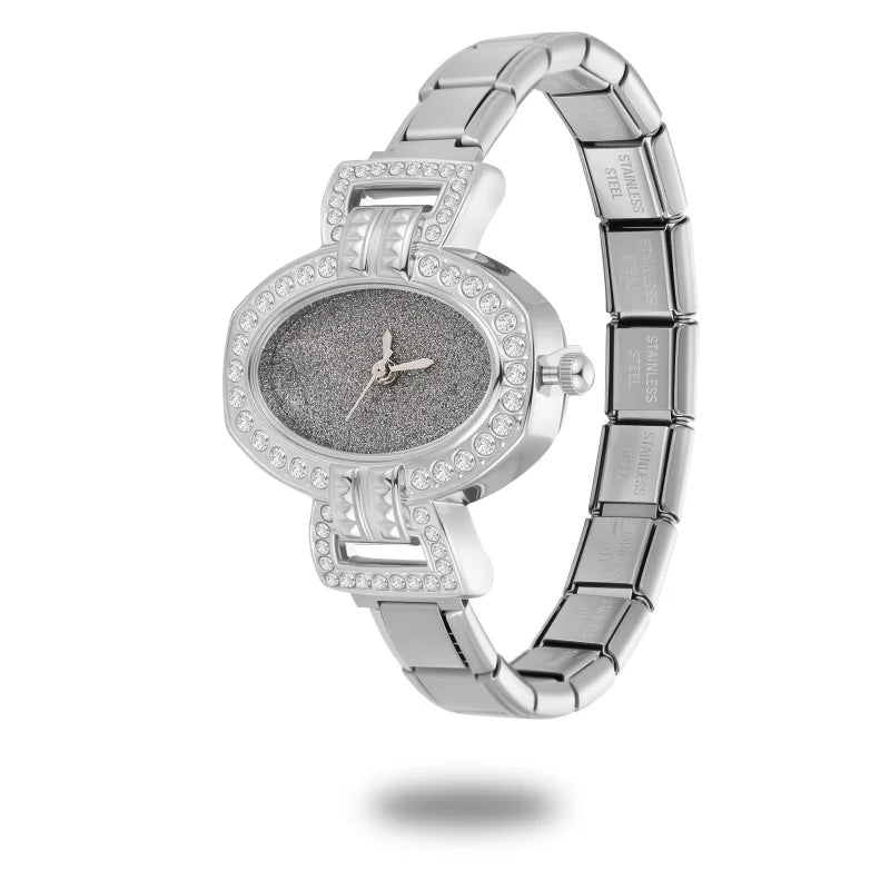 Oval Series Watch Bangle Personalized DIY Stainless Steel Italian
