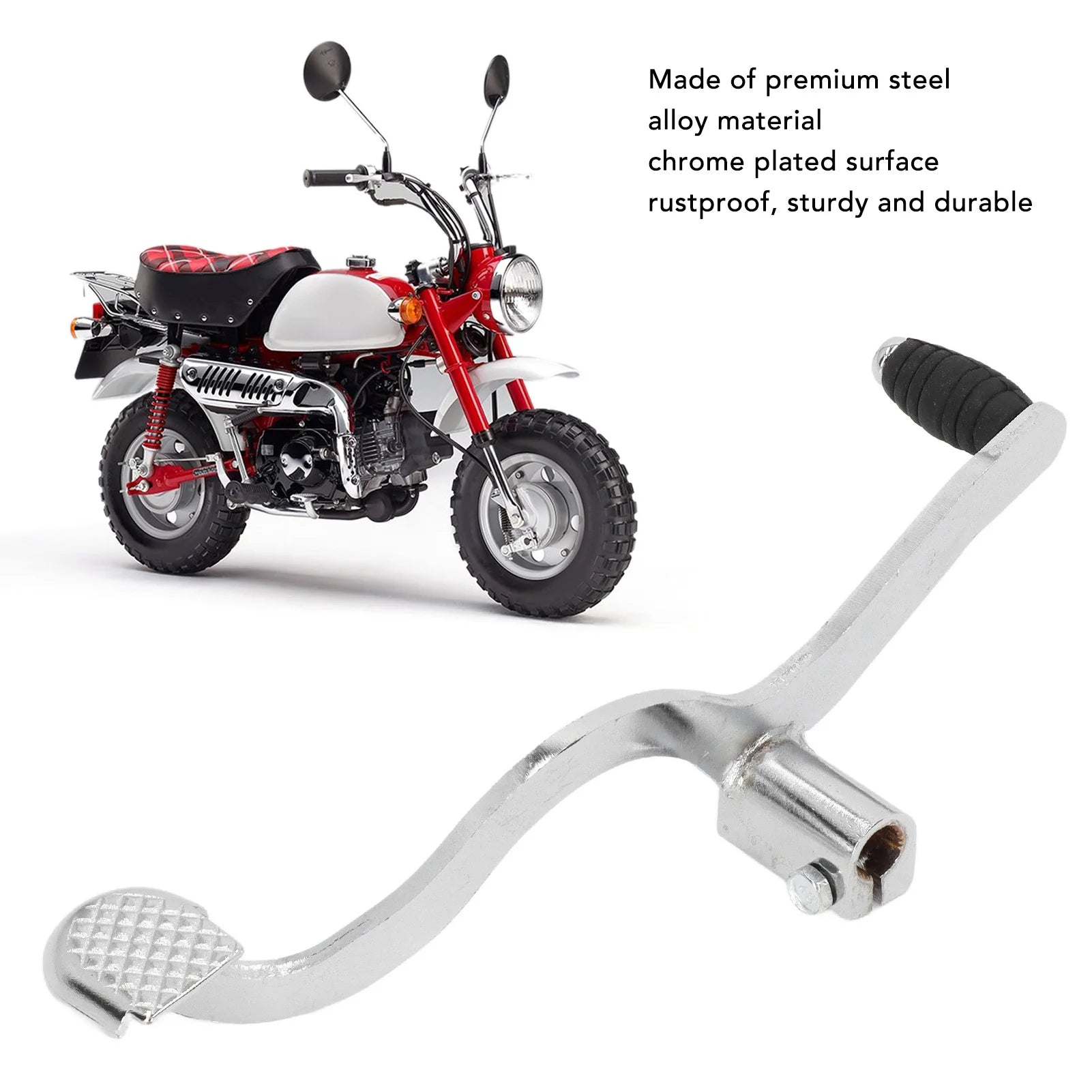 Motorcycle Shifter Pedal Assembly Anti Deformation Sturdy Steel Alloy Gear Shift Lever Peg 13mm High Stength for Bikes Qme