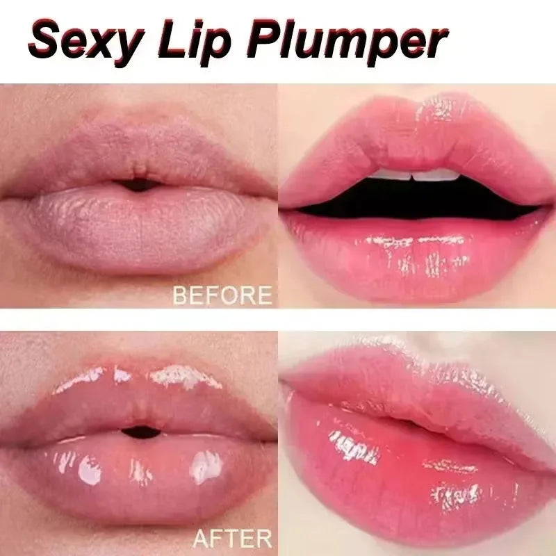 Instant Volumizing Lip Plumper Oil Enhancer Moisturizing Anti Wrinkle Gloss Sexy Care Plumping Serum Lipstick Hydrating Qme