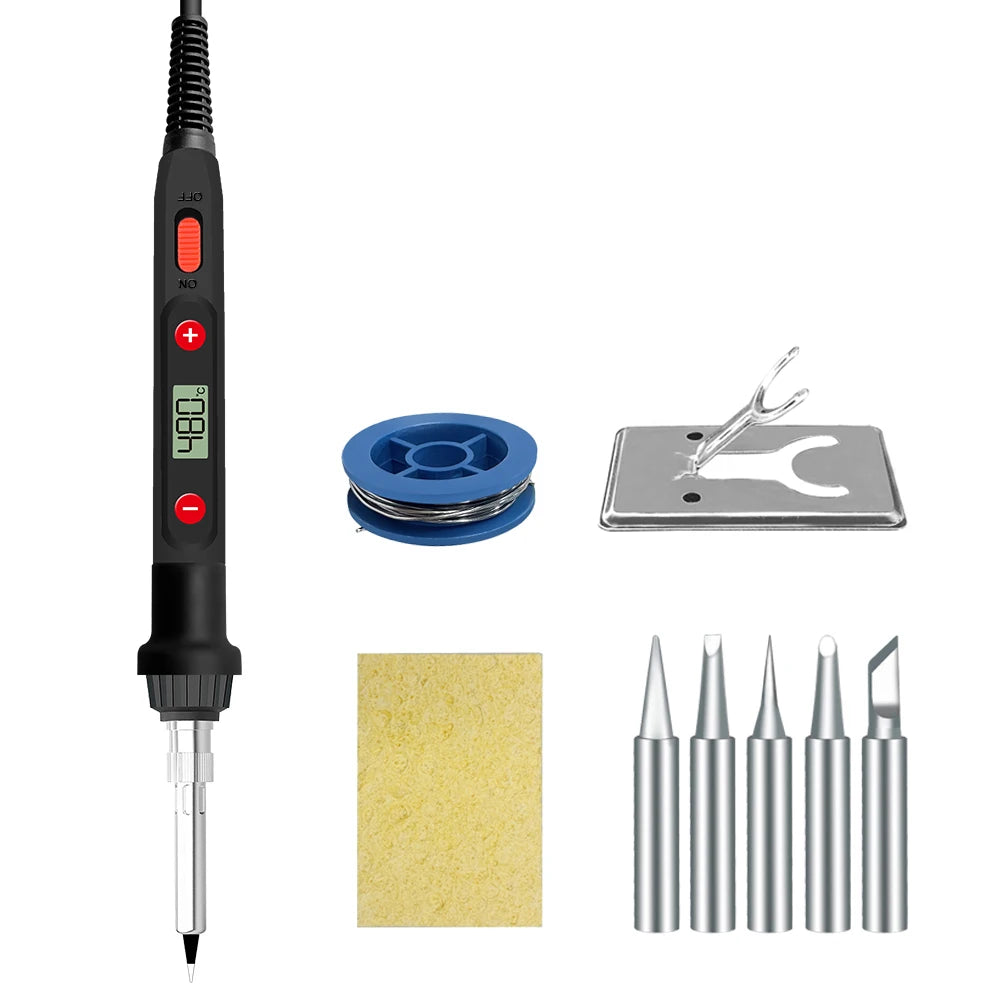 Soldering Iron 60W 80W Adjustable Temperature Electric Solder Rework Qme 80WP2 110V US PLUG