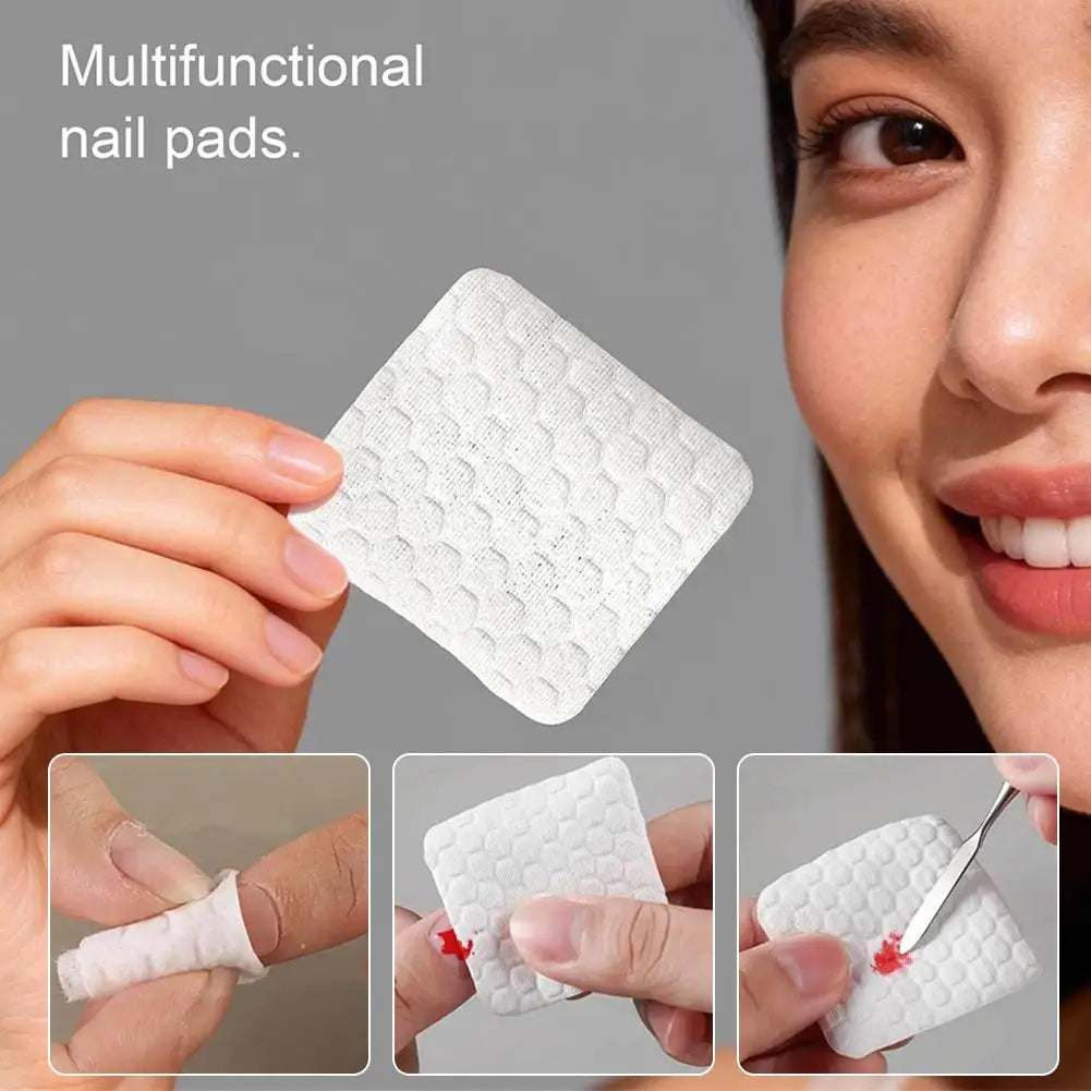 Nail Polish Remover Dry Pads Lint Wipes 200 Absorbent Soft Salon Qme
