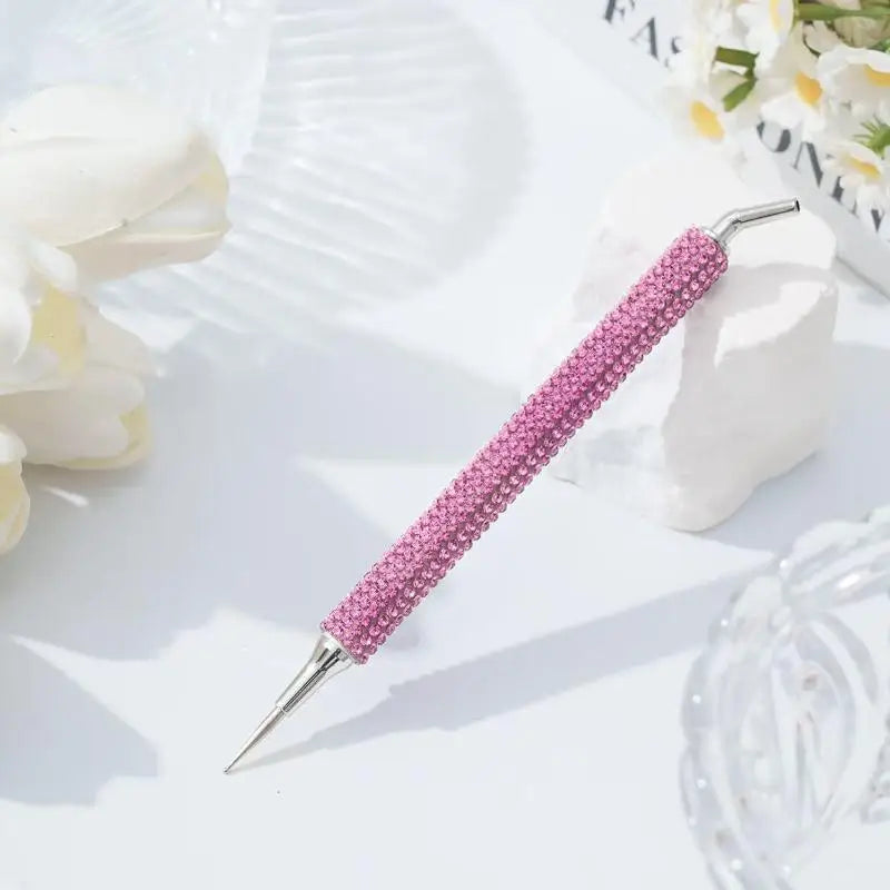 Dual Sided Nail Art Rhinestone Picker Pen Self Adhesive Pickup Tool Qme Pink