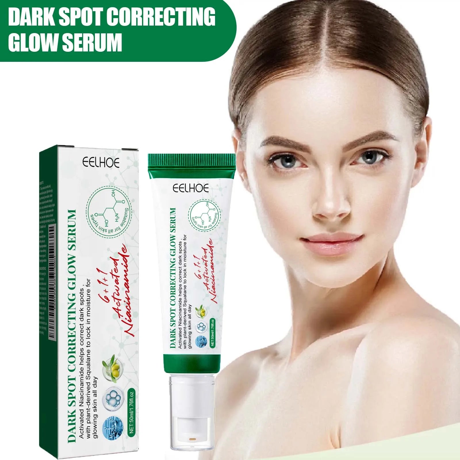 Nicotinamide Dark Spot Corrector Facial Serum Fade Melanin Acne Freckles Removal Brightening Improve Dull Face Care Essence Qme