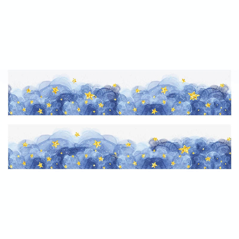 Tape 35mm*2m Watercolour Swoosh Hot Stamping Tape Handbook Stationery DIY Handmade & Scrapbook Diary Decorative Washi Tape Qme 6