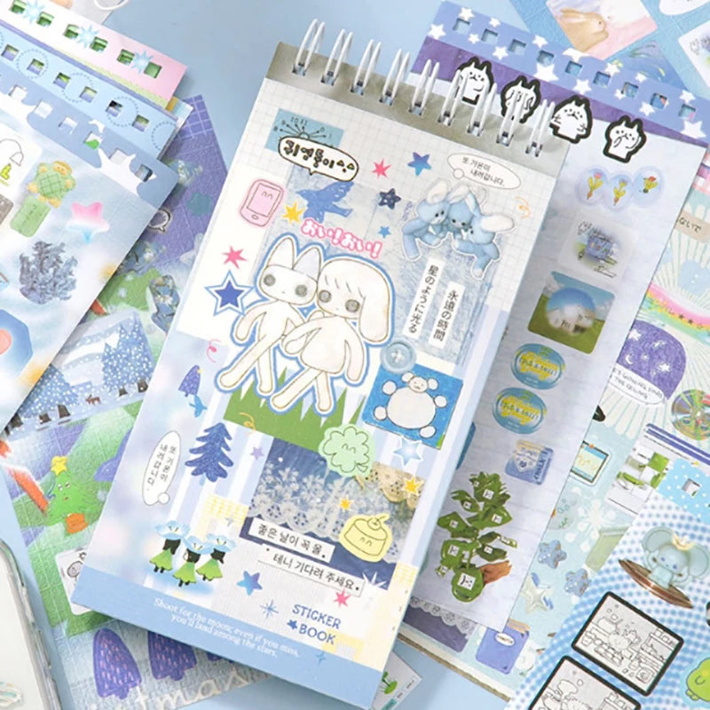 20 Sheets INS Hand Account Stickers Scrapbooking Kawaii Stationery Qme