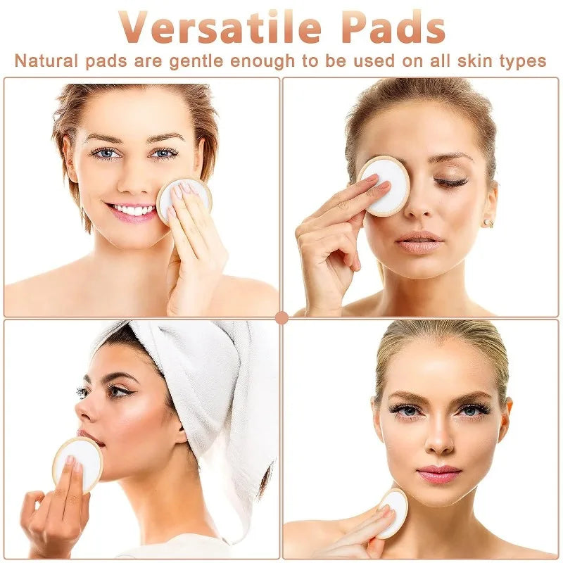10 Reusable Makeup Remover Pads Natural Washable Cotton Rounds Types Qme