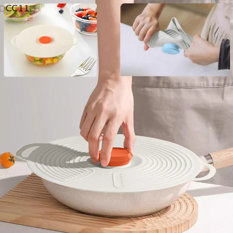 CC11Silicone Fresh-keeping Lid Anti-spill Dust-proof Leak-proof Qme