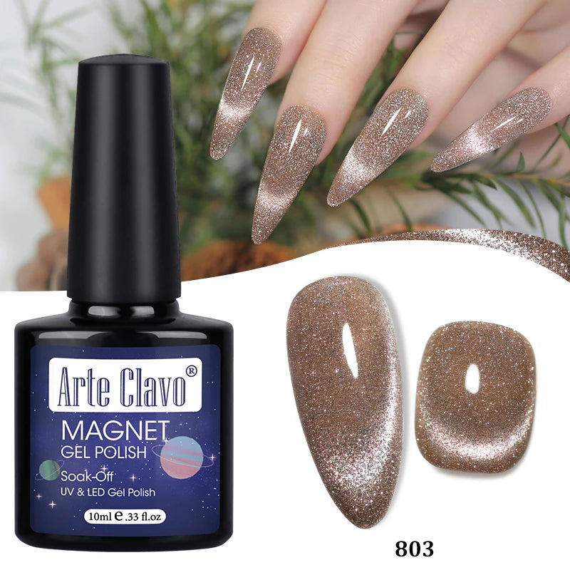 Arte Clavo Auroras Cat Eye Magnetic Gel Unicorn Shining Transparent