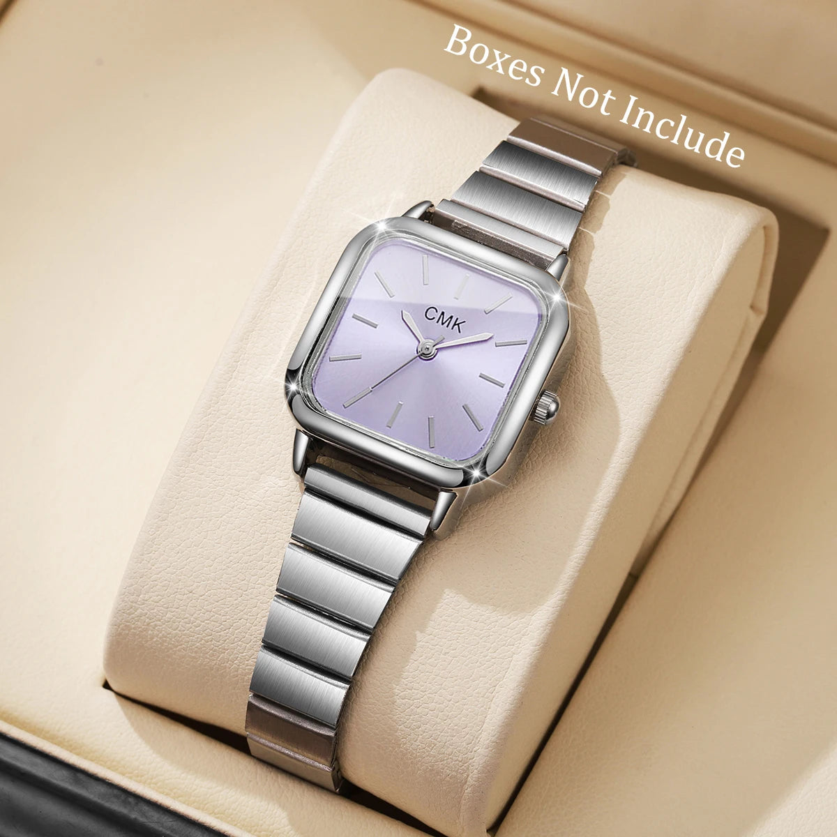Moda praça relógios femininos de luxo ultra-fino cinta senhoras relógio de pulso de quartzo para senhoras reloj mujer (sem caixa Qme PURPLE