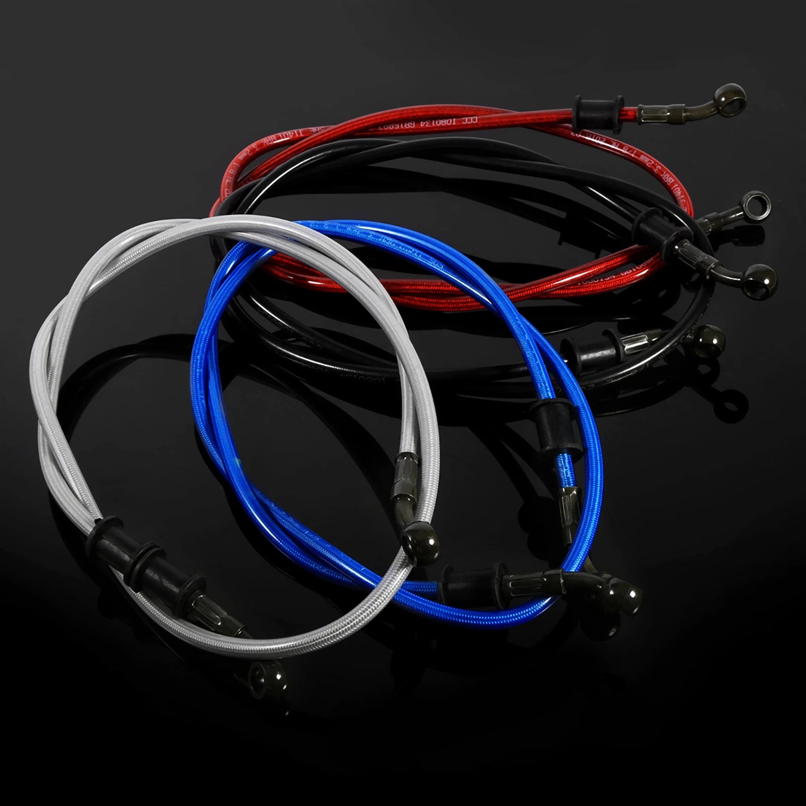 50cm ‑ 120cm Motorcycle Braided Steel Brake Oil Hose Line Pipe Colorful Brake Oil Hose Brake Line Pipe Line Pipe Qme