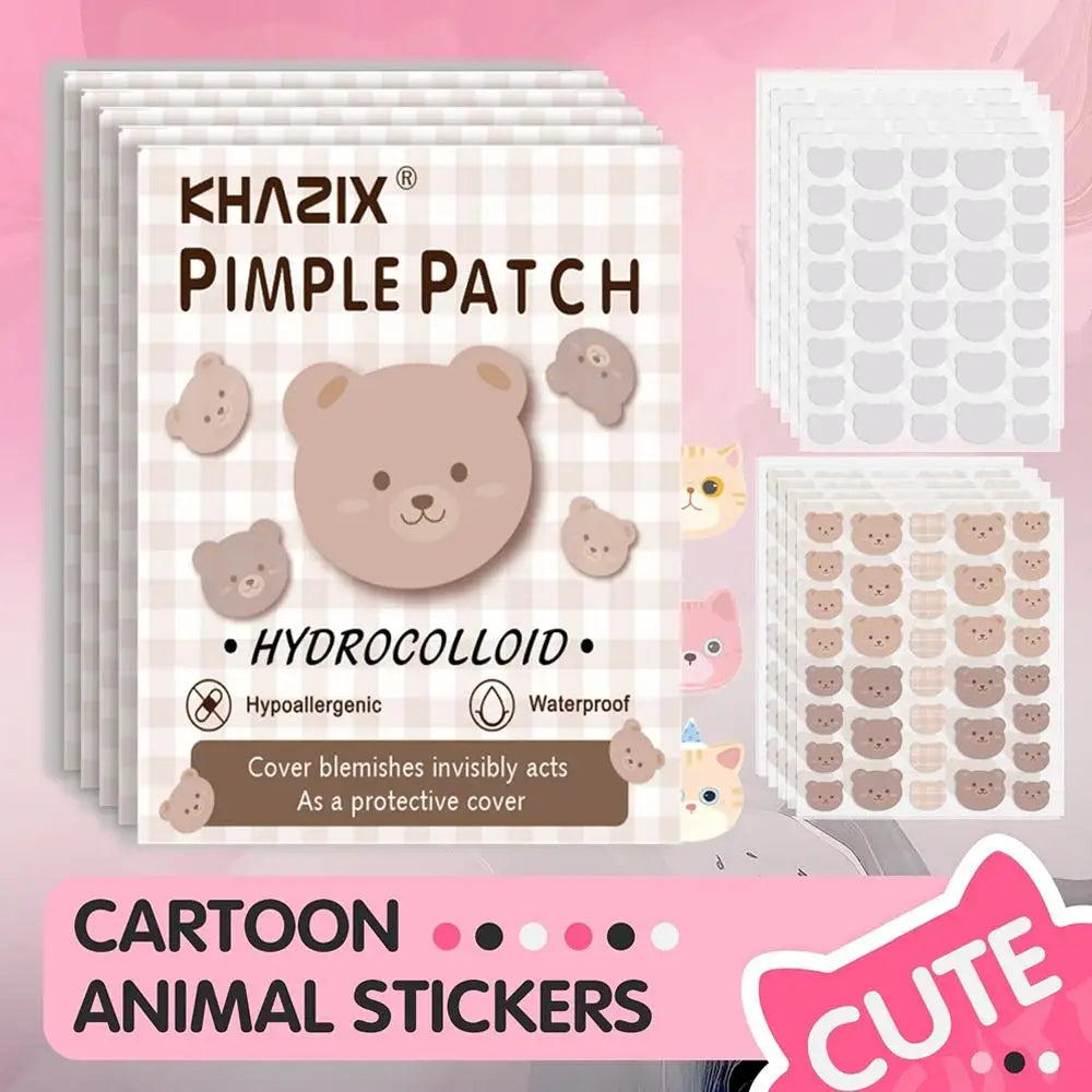 720 1020 Counts Bear Pimple Patches Cute Acne Hydrocolloid Waterproof Qme