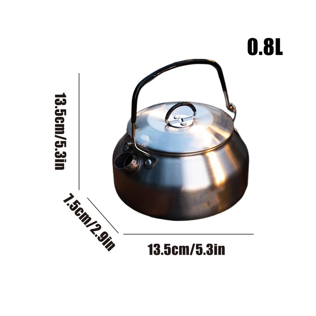 Tea Kettles Stainless Steel Boiling Kettle Foldable Handle Warmer Qme