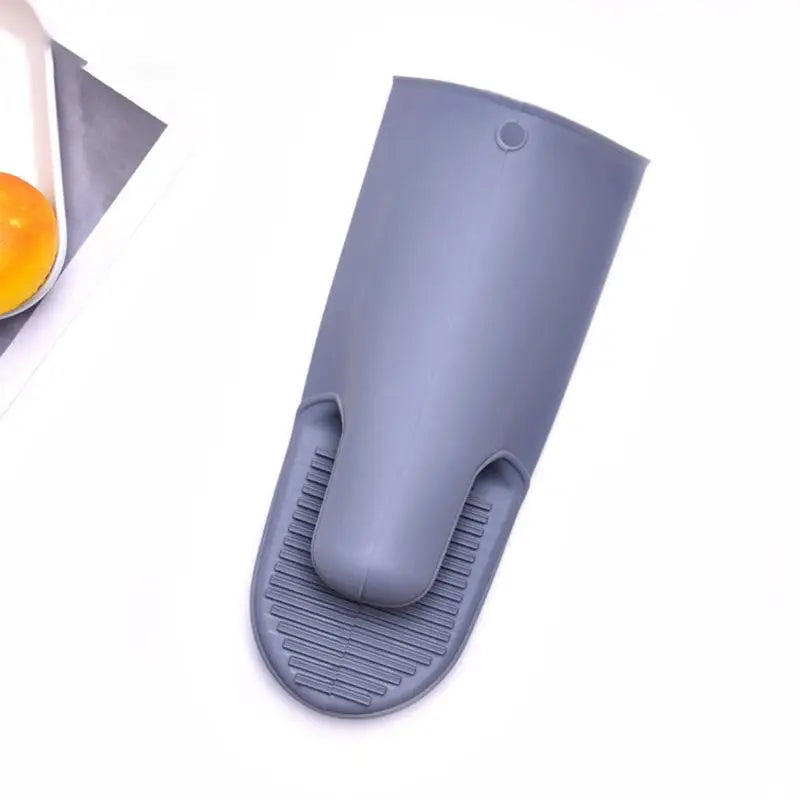 Insulated Anti-scalding Oven Silicone Gloves Can Be Used Microwave Qme Gray
