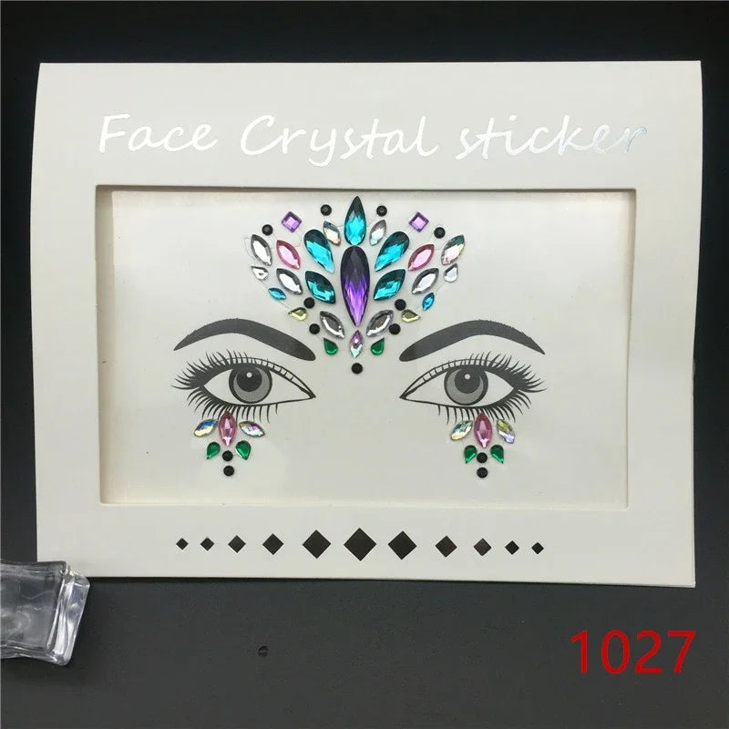 Face Gems Rhinestone Temporary Tattoo Jewels Festival Party Body Eyes