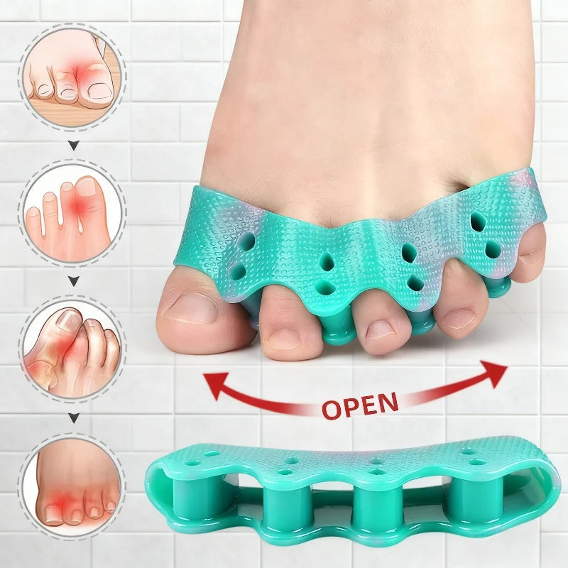 Colorful Five-hole Toe Separator Overlapping Toes Big Valgus Spacer Qme