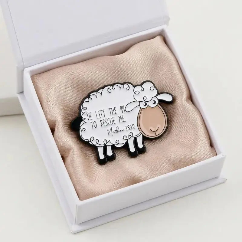 Cute Sheep Brooch Enamel Pins Funny Cartoon Friendship Brooches Qme
