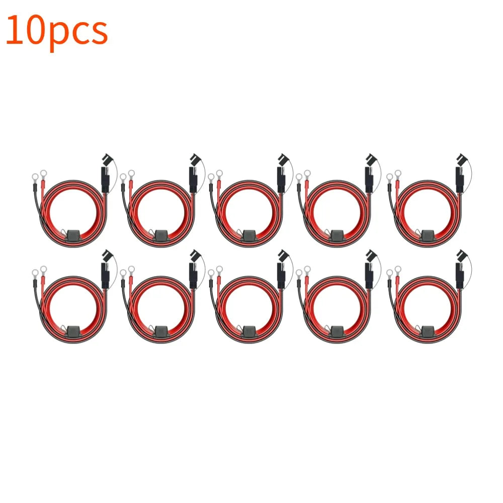 Charger Cable For Motorcycle Battery Terminal To SAE Quick Extension Cable With 10A Fuse O Connector Battery Charger Adapter Qme 10pcs
