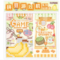 36 Sheets Pixel Bead Sticker Book, Gaming Console Theme DIY Art Craft for Scrapbooking, Guitar, Phone Case, Notebook Decoration Qme YE